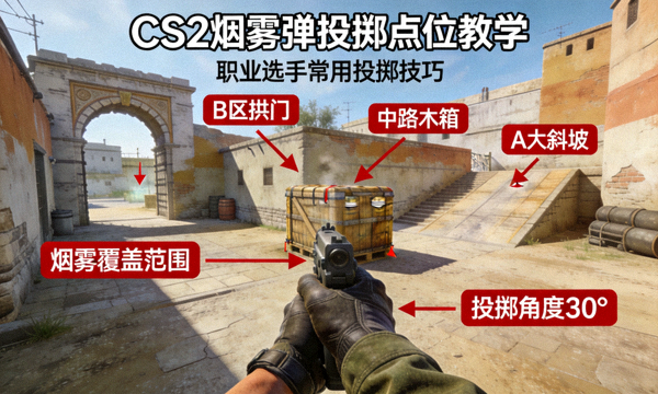 CS2 烟雾弹投掷物高清点位标注教学画面